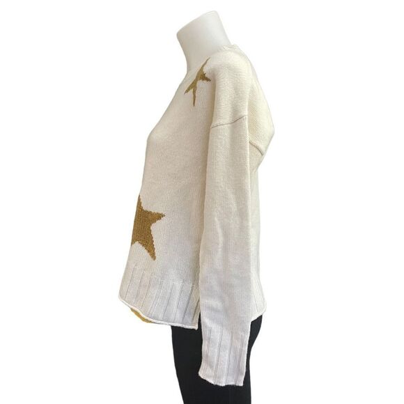 MADEWELL GOLD Star Knit Pullover Sweater 100% merino wool crew neck size XS - Picture 4 of 10